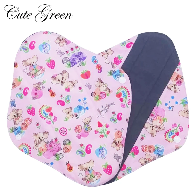 Reusable Cloth Sanitary Pad Waterproof PUL Bamboo Charcoal Women Health Care Pantyliner Maternity Cloth Menstruable Pad Washable