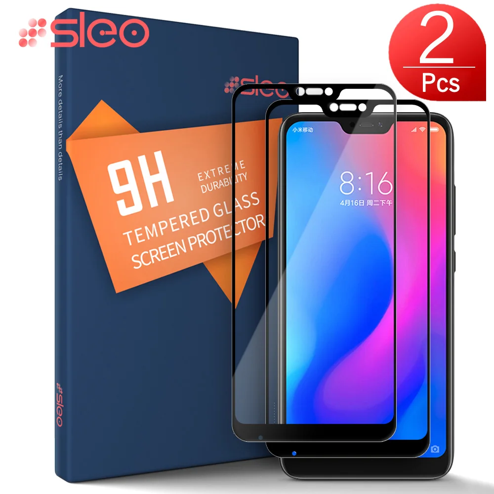 SLEO 2 шт. полное покрытие закаленное Стекло для Xiaomi Redmi 6 Pro Экран протектор pro пленка