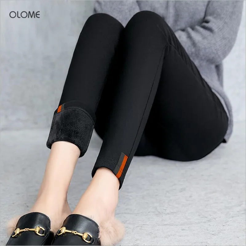 OLOME Winter Leggings Women Thicken Thick Velvet Warm Fitness Legging