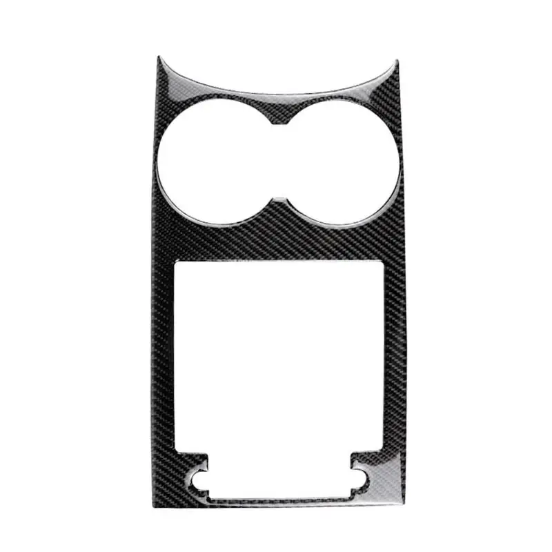 

Carbon Fiber Car Cup Holder Decorative Frame Cover Trim Interior Sticker Decal for Porsche Macan 2015-2018 LHD