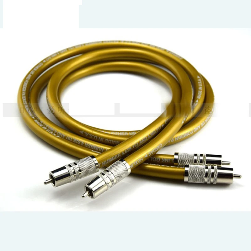 Hifi пара родиевых RCA разъемов HEXLINK GOLDEN 5C аудио усилитель динамик CD VCD проигрыватель