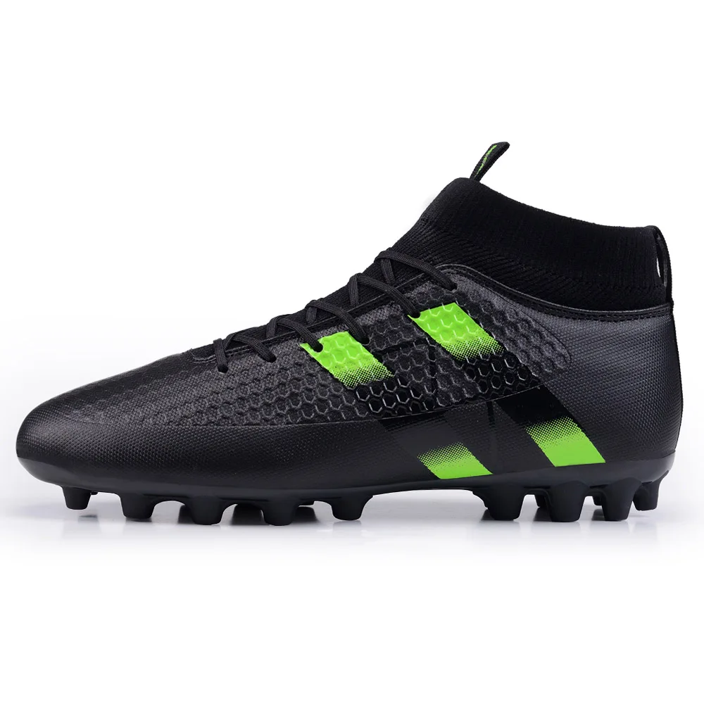 zeeohh New spike soccer football shoes high ankle men crampon football boots superfly original cleats futzalki football sneakers - Цвет: Black 1