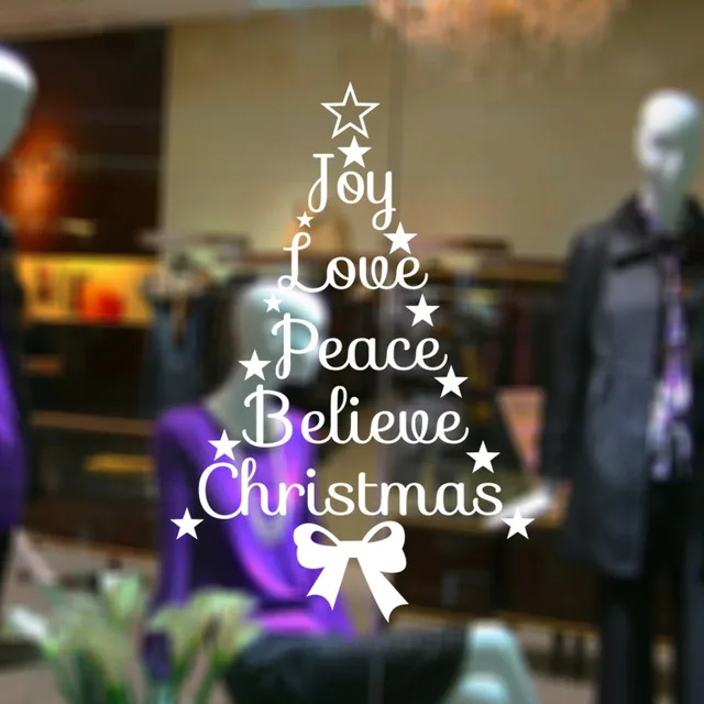Freude Liebe Frieden Glauben Weihnachten Zitate Sterne Wandtattoo