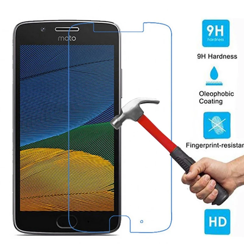 

For Motorola Moto G5 Tempered Glass Original 9H High Quality Protective Film Explosion-proof Screen Protector For Moto G5 5.0"
