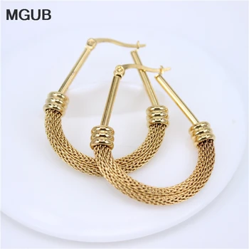 

MGUB Design Round Hoop Earring Gold color Element Fashion Wedding Earrings For Women LHEH13