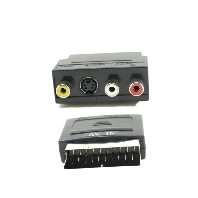 Адаптер SCART для ТВ переходник в 3 RCA аудио видео AV вход адаптер A1417 Scart 3RCA 20pin