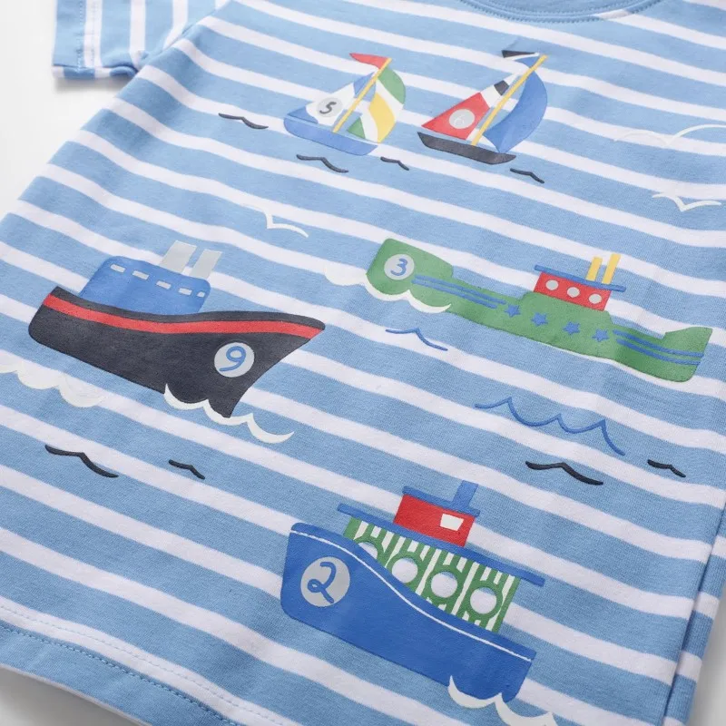 Roupas de Verão dos Desenhos Crianças Animados Camiseta Meninos Nova Verão Bebés Meninos Cotton Top Tees Animais Bonitos Apliques Crianças Roupas 17 meninos t camisa nova verão do bebê