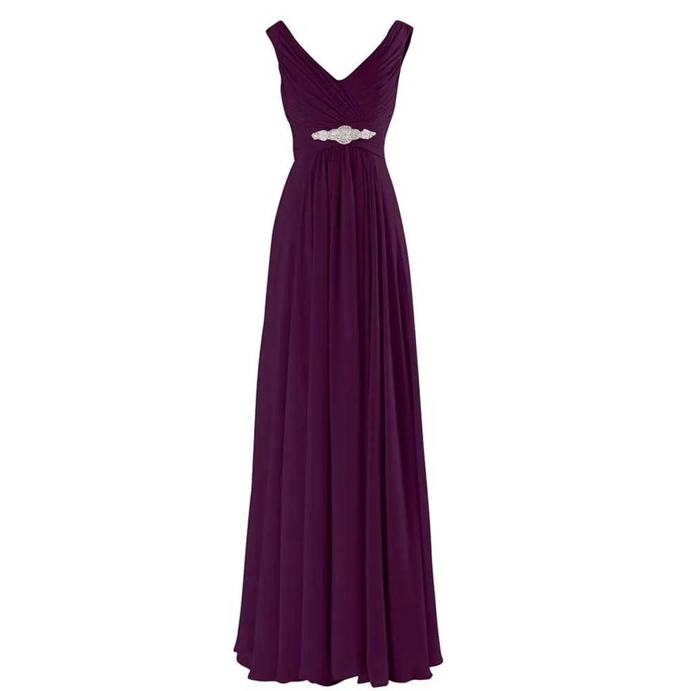 Королевское синее длинное вечернее платье дизайн элегантное дешевое свадебное платье шифоновое платье для выпускного вечера длинное платье - Цвет: Фиолетовый