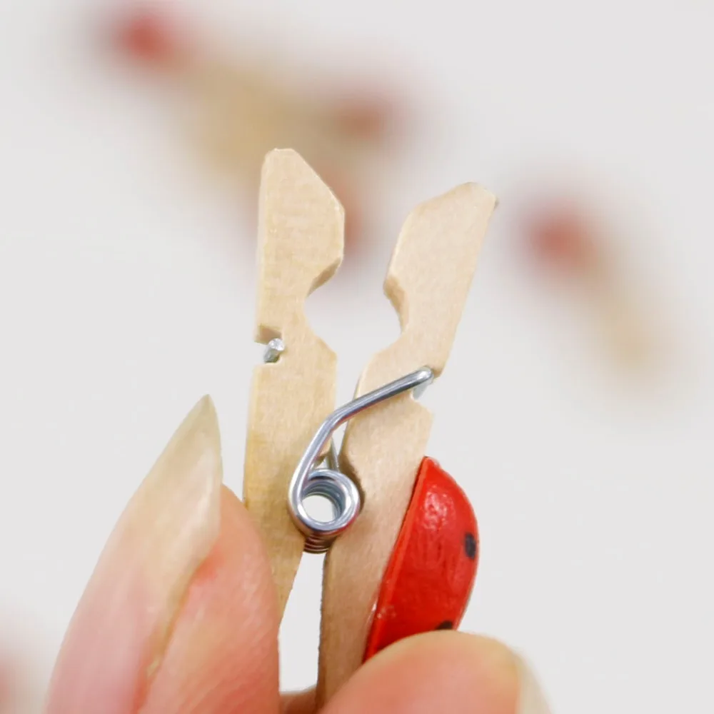 50 шт. деревянные зажимы в форме божьей коровки 2 5 см|clip clothespin|clip photoclip wood |