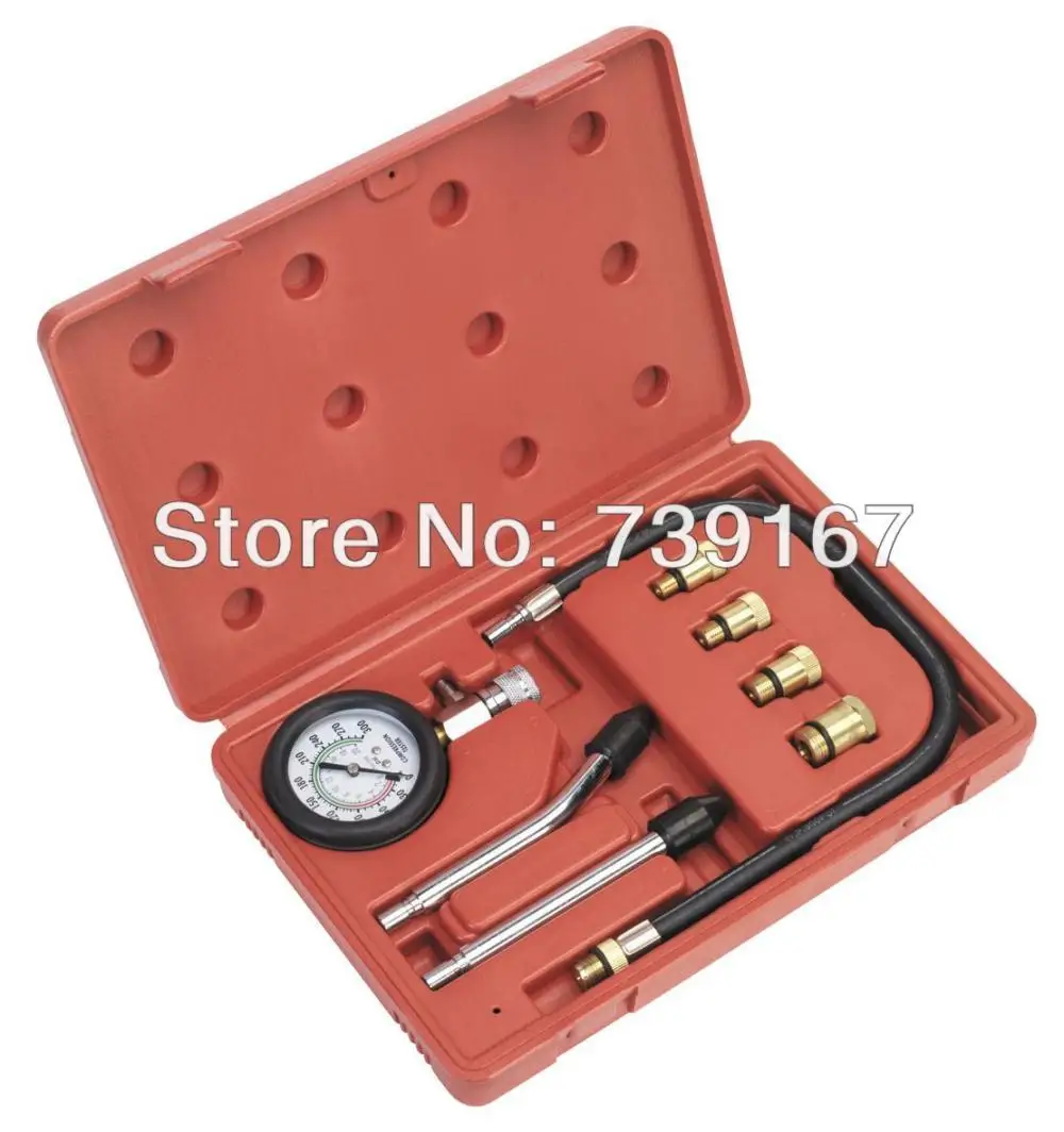 

Car Petrol Engine Pressure Diagnostic Tools Auto Cylinder Compression Tester Detector Tool M8/M10/M12/M14 Adaptor ST0057