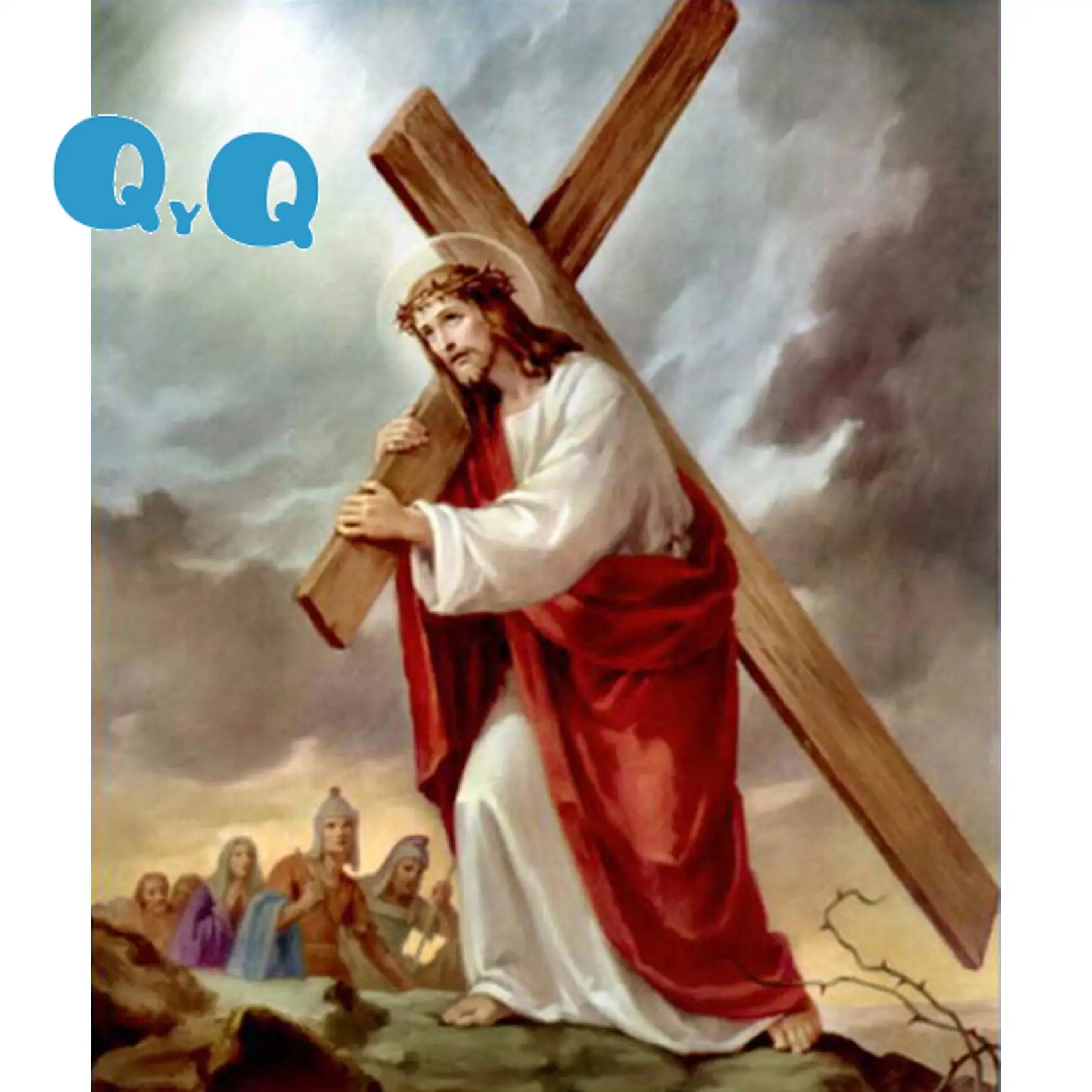 

5D DIY full diamond painting Religious figures Jesus carries the embroidery cross stitch rhinestones pictures wall decor