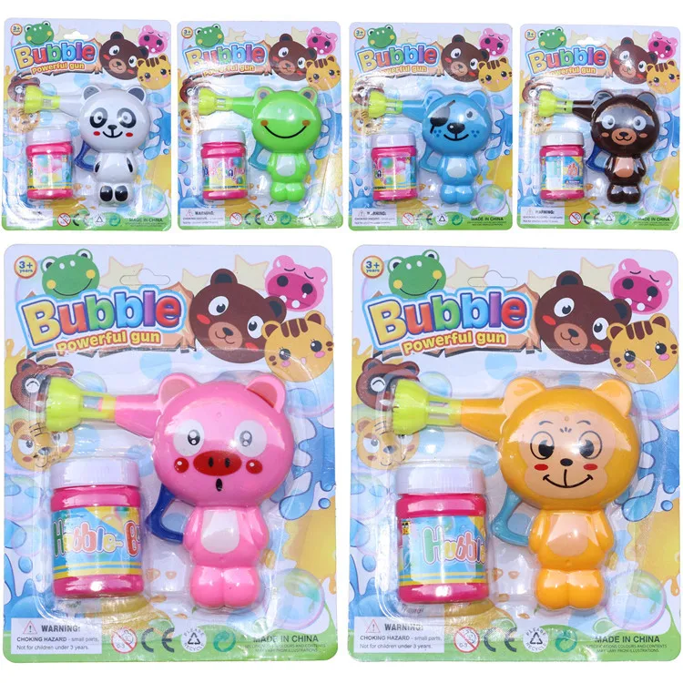 

Manual blow bubble small animal style toy children entertainment cute cartoon style blowing bubble toy