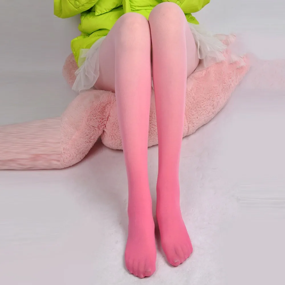 Sexy Socks Japan Style Vintage Gradual Gradient Change Solid Pantyhose Girls Knee High Socks Calcetas Mujer Largas