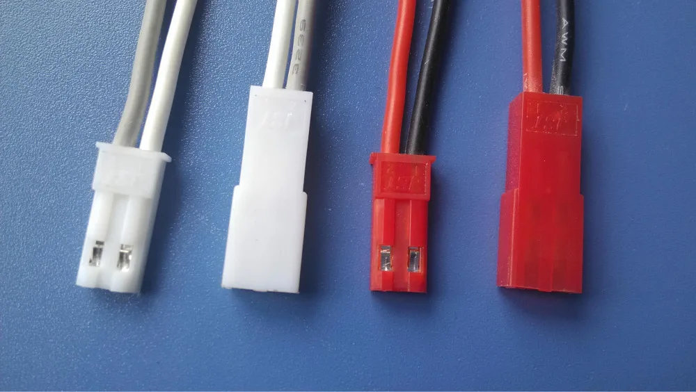 50set/lot JST Connector Plug 2pin Female, Male and Crimps RC battery