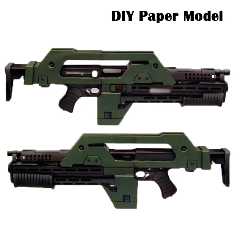 Самодельная Бумажная модель Alien 3 оружия M41-pulse rifle Бумага craft ручной работы игрушка мальчик Рождественский подарок на день рождения