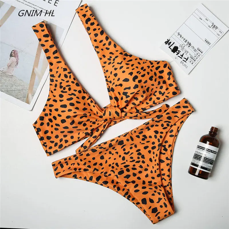 

2019 New Bikini Swimsuit Women Two Pieces Leopard Print Swimwear Sexy Swimming Suit For Women Summer Beachwear Brazilian Biquini