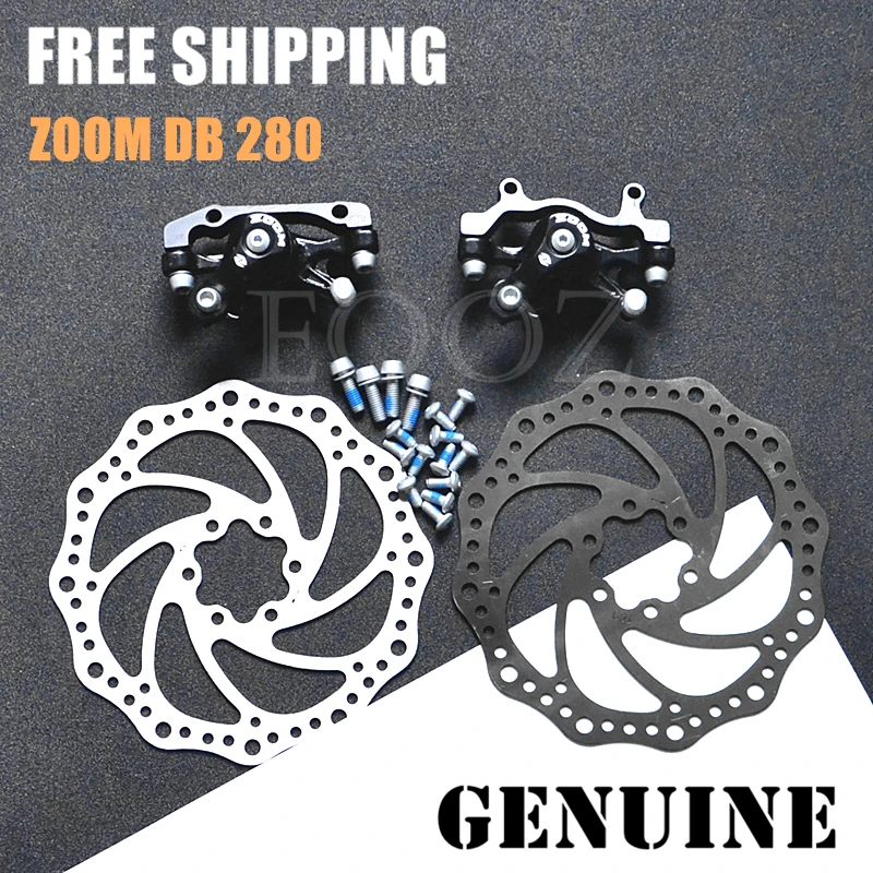 New ZOOM DB 280 MTB Disc Brake Calipers pair Front&Rear + 2pcs 160mm ...