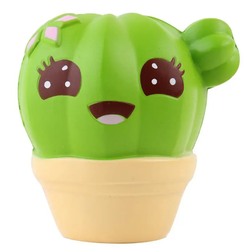 

10CM Squishys Cactus Plant Soft Squeeze Healing Slow Rising Gift Cell Phone Straps DIY Decor Toy Kids Gift Accessories Parts
