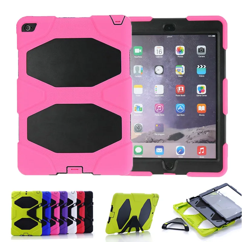 

Shockproof Case for Apple iPad Air 2 With Built-in Screen Protector Kids 360 Degree Full Body Protective Cover for iPad Air 2