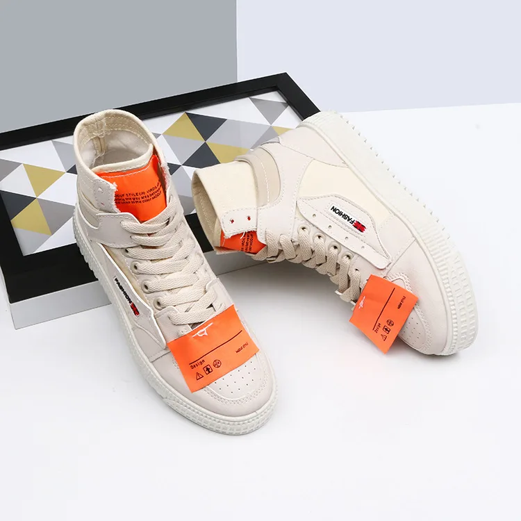 

OLOME Spring Men's Shoes Korean Version Of The Trend Of High-top Shoes Men's Casual Wild Shoes