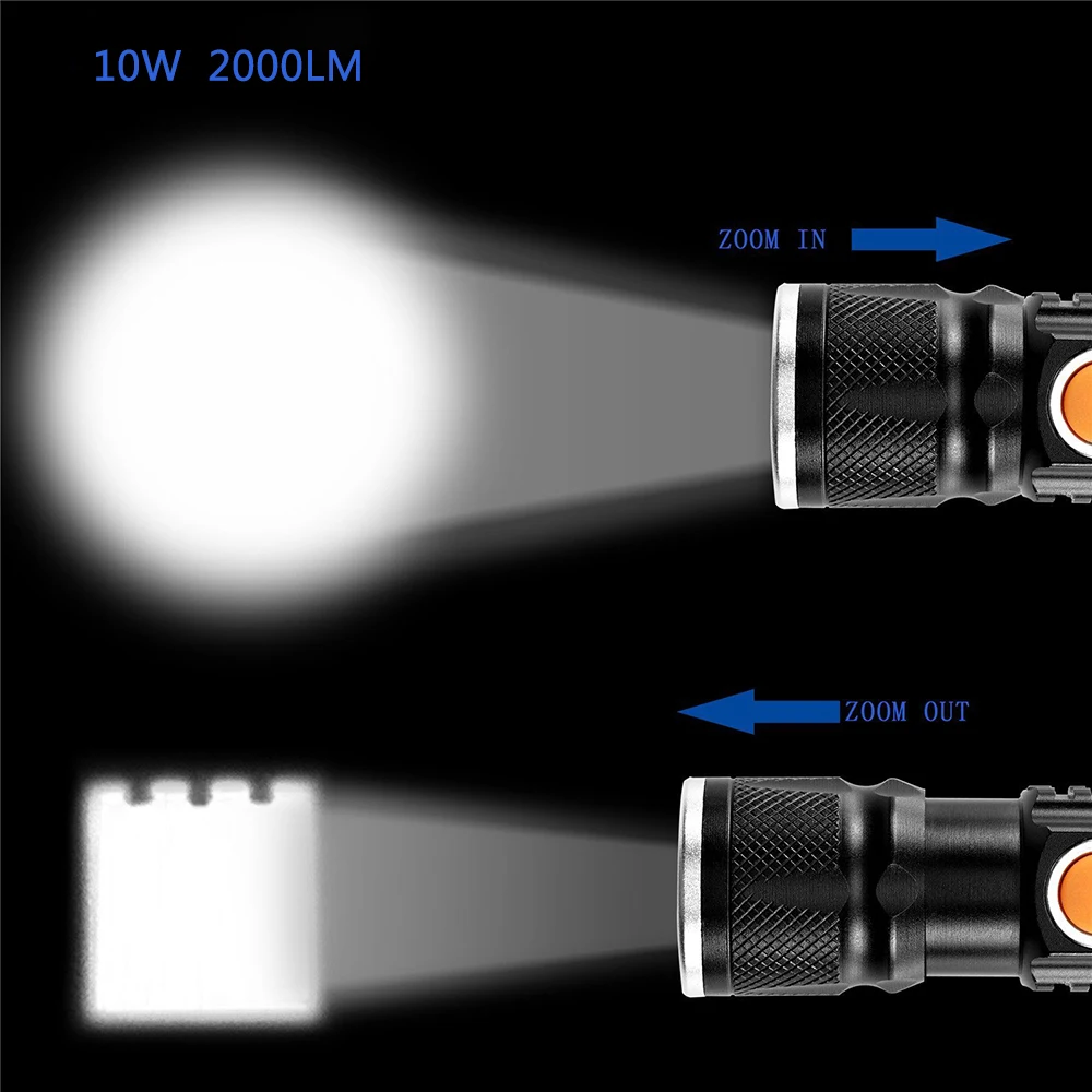 8000 Люмен USB Перезаряжаемый велосипедный фонарь MTB велосипедный фонарь с зумом водонепроницаемый Встроенный аккумулятор 18650 Аксессуары для велосипеда