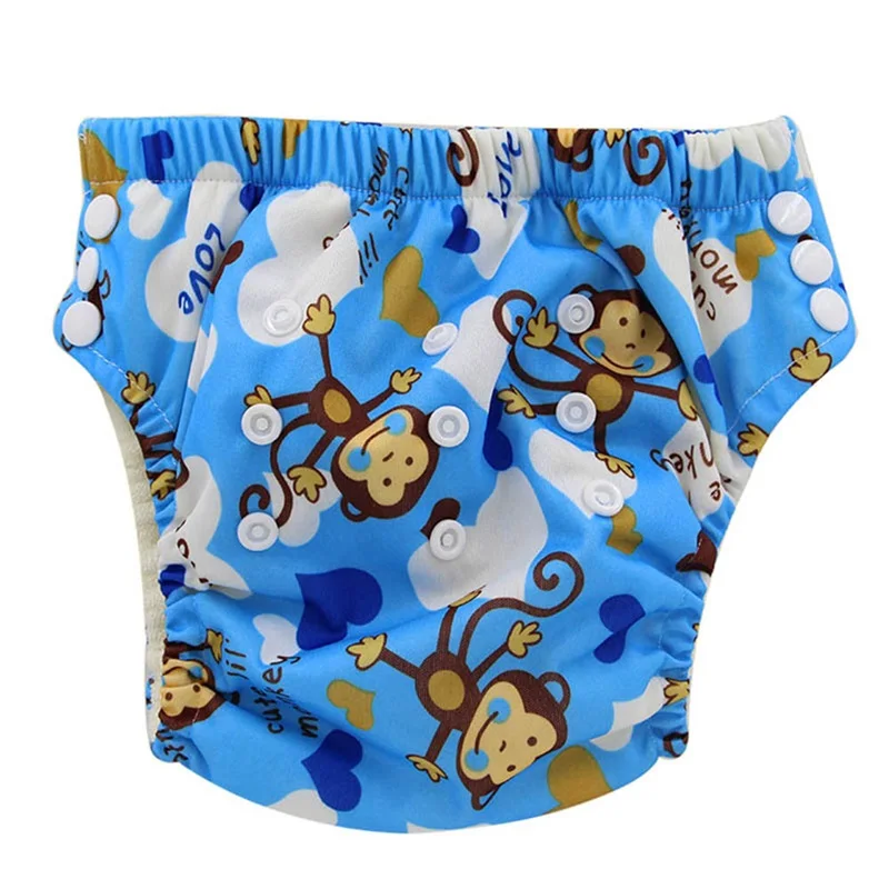 Детские тренировочные брюки для девочек моющиеся детские подгузники пеленки крышка водостойкие многоразовые подгузники печатные
