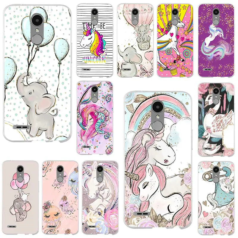 

Soft Silicon for LG K4 K7 K8 K10 2017 G2 G3 Mini G4 Spirit G5 G6 V10 V20 V30 Nexus 5X Phone Case Fantasy Animals Baby Unicorns