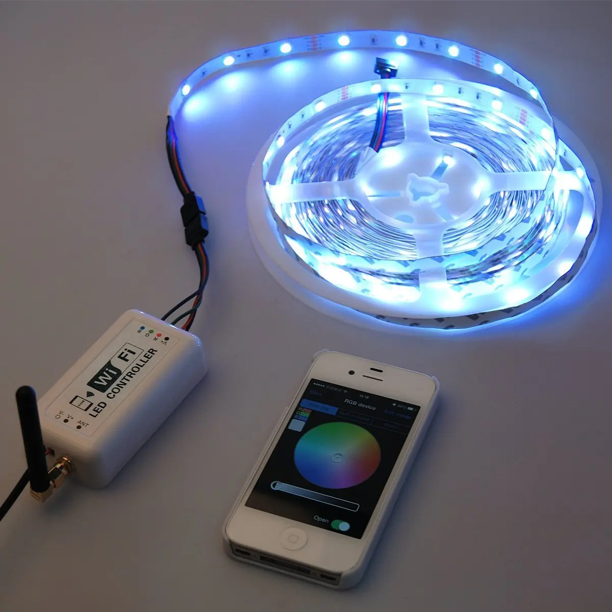 KSOL New Style Estone Mobile Phone Smartphone Android Wireless WiFi RGB LED Controller For LED Strip