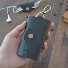 Натуральная кожа держатель ключа кошелечного типа ручной работы старинный ключ orgainer сумка Для мужчин ключ ключница 6 крючков Роскошный чехол для ключей