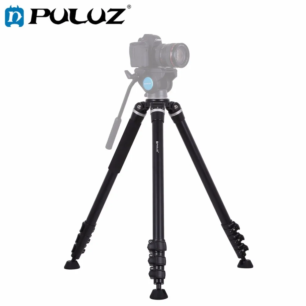 

PULUZ 4-Section Folding Legs Metal Tripod Mount for DSLR / SLR Camera, Adjustable Height: 97-180cm