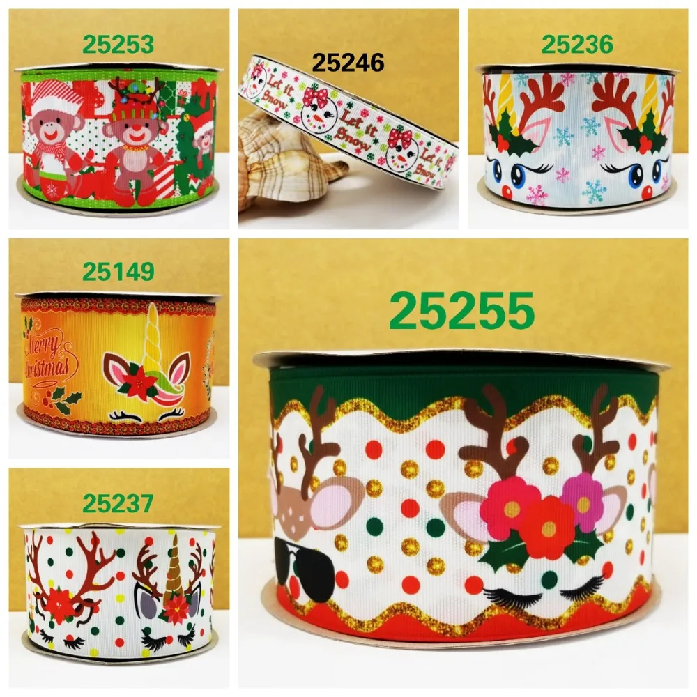 

Ribbons 50 yard cartoon printed grosgrain ribbon 25255