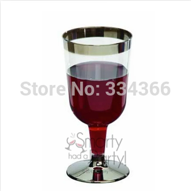 100pcs/ Plastic Wine Cup Disposable Plastic Drinkware 6oz Clearware