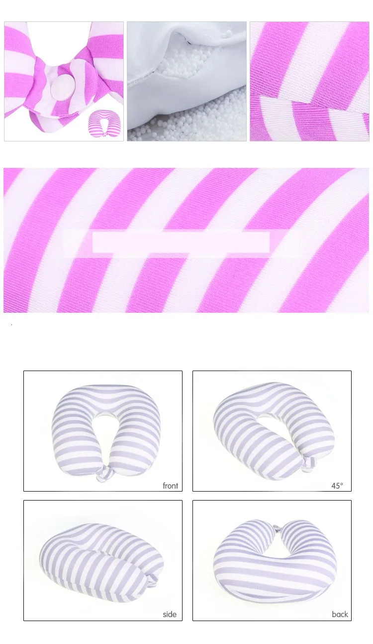 Полосатая цветная подушка для шеи из пены u-образная подушка для подголовника автомобиля воздушная дорожная мягкая подушка для кормления