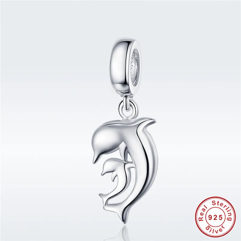 Beautiful Sterling silver 925 sterling Sterling Silver Dolphins Charm