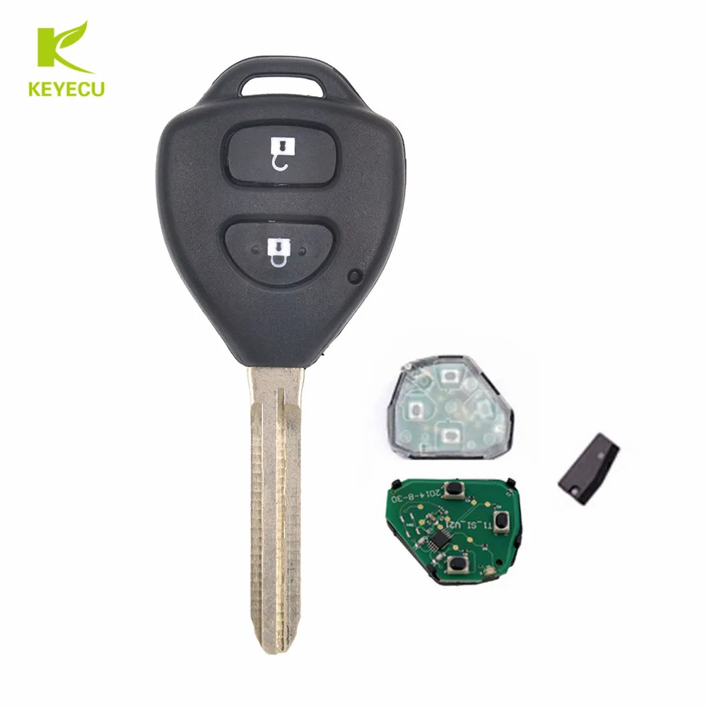 KEYECU 2 кнопки Замена дистанционный ключ-брелок от машины 314 3 МГц G для Toyota Yaris 2011-2014