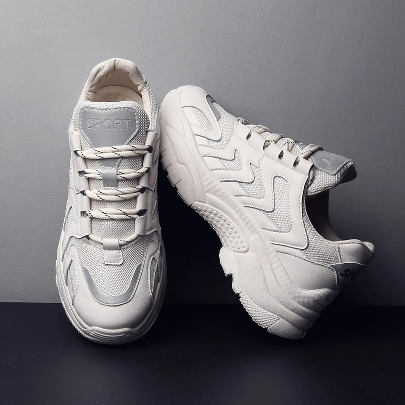 

2019 Casual Shoes Women Chunky Sneakers Mesh Breathable Fashion Dad Shoes Woman Spring Autumn Platform Sneaker Vulcanize Shoes