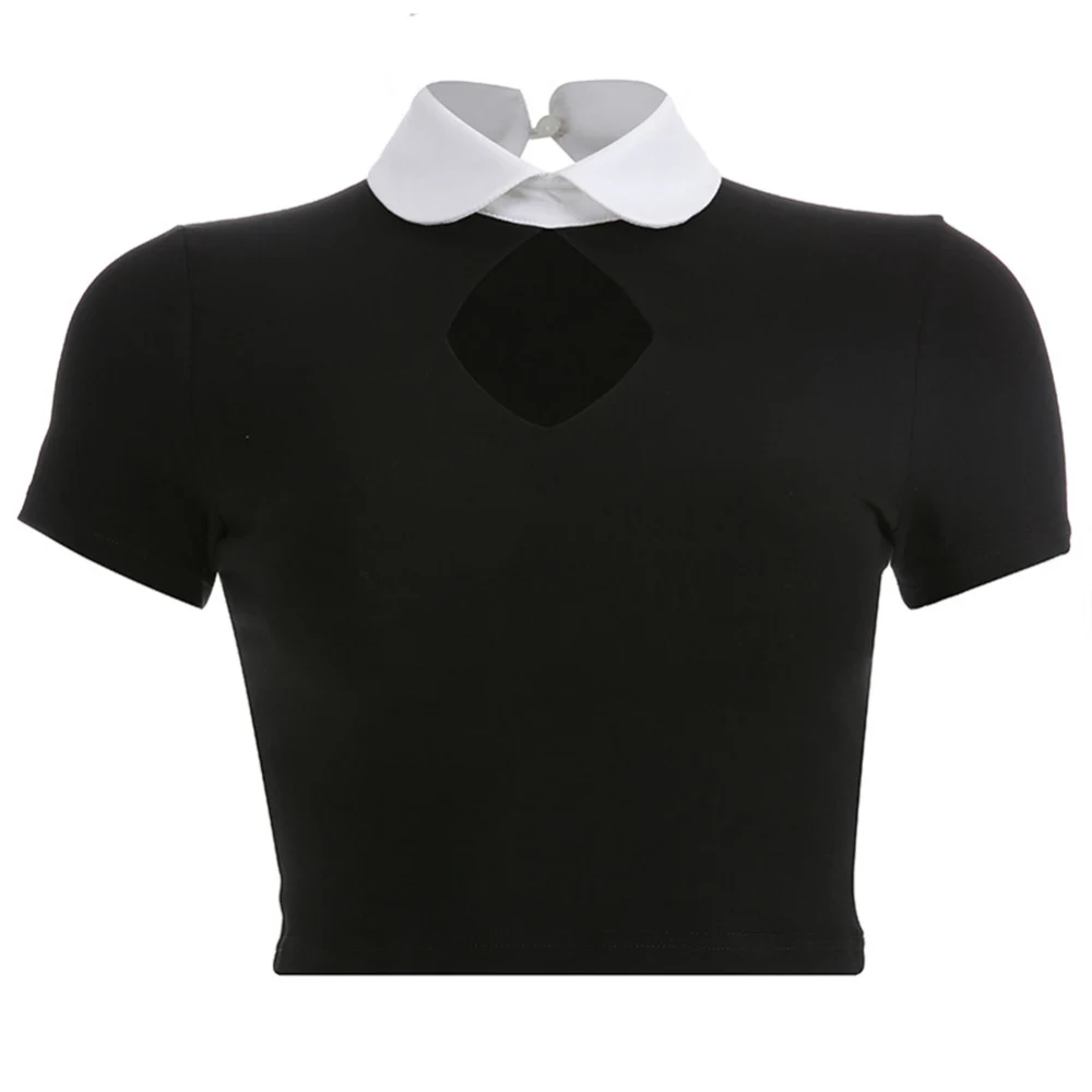 

Female T-Shirt 2019 Newest Fashion Sexy Exposed Navel Female T-Shirt Bare Midriff Crop Top Cotton tshirt Summer t shirt