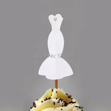 СВАДЕБНОЕ ПЛАТЬЕ Лечения Зубочистки кекс ботворезы пищевой выбирает свадебное принцесса день рождения свадебный душ ребенка декора партии торт топпер