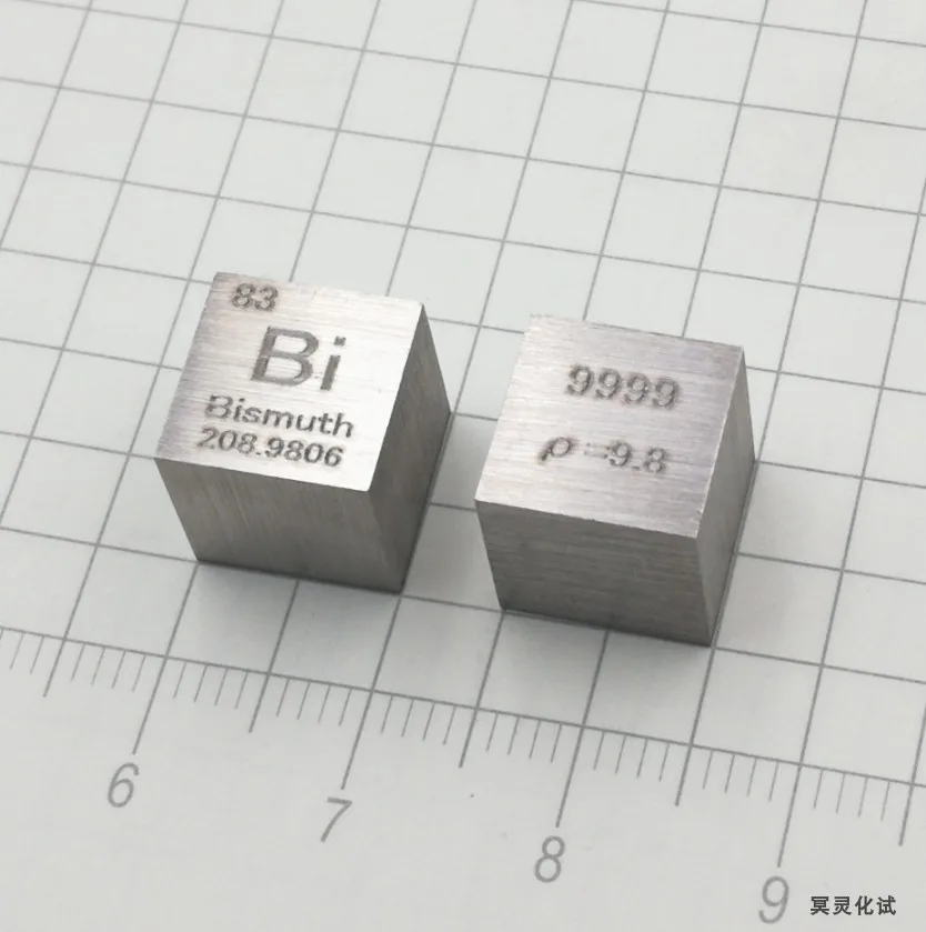  High Pure 10 x 10 x 10mm Wiredrawing Bismuth Cube Periodic Table Of Elements Cube for Study Educati