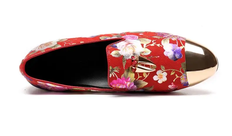 Luxus Heißer Verkauf Mode Party Hochzeit rot Handgemachte Männer Neue Leder Size46 Faulenzer Blau Schuhe Rot Wohnungen Haopuvsen rrdwP7qf