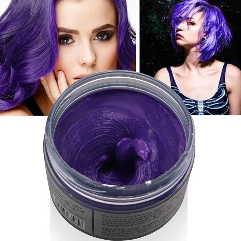 7 Colors 120g One-off Hair Color Dye Grandma Ash Temporary Non-toxic DIY Hair Color Cream Washable One-time Hair Dye Crayons - Цвет: 7