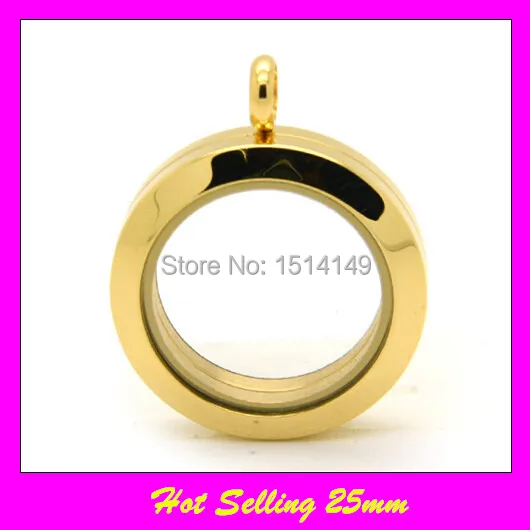 Hot Selling 316l stainless steel floating locket screw open gold charm pendant | Украшения и аксессуары