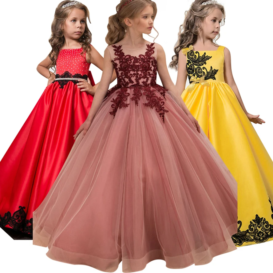 

Party Dresses Kids For Girls Wedding Teenager Princess Dress High Quality Easter Costume Christmas dress 4 5 6 7 8 10 12 14 Year
