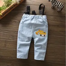 Повседневные свободные брюки для маленьких мальчиков летние длинные Брюки для девочек модные, Детские олень подтяжки брюки От 0 до 3 лет