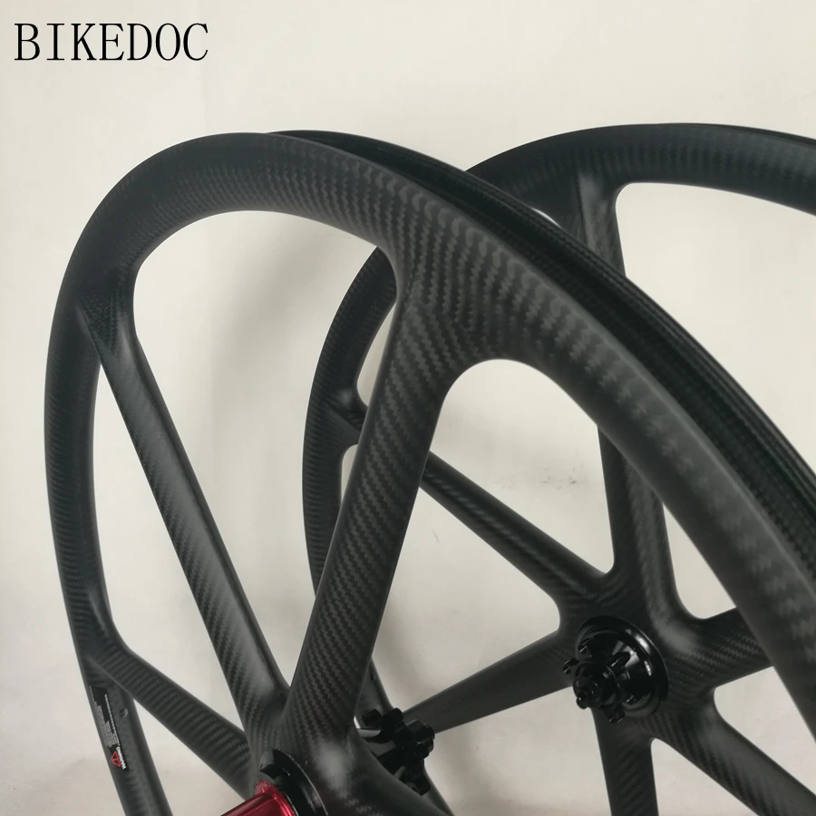 Sale BIKEDOC 26er/27.5er/29er Carbon 6 Spoke Wheel For  MTB Carbon Wheelset  Ruedas Mtb Carbon Wheels 5