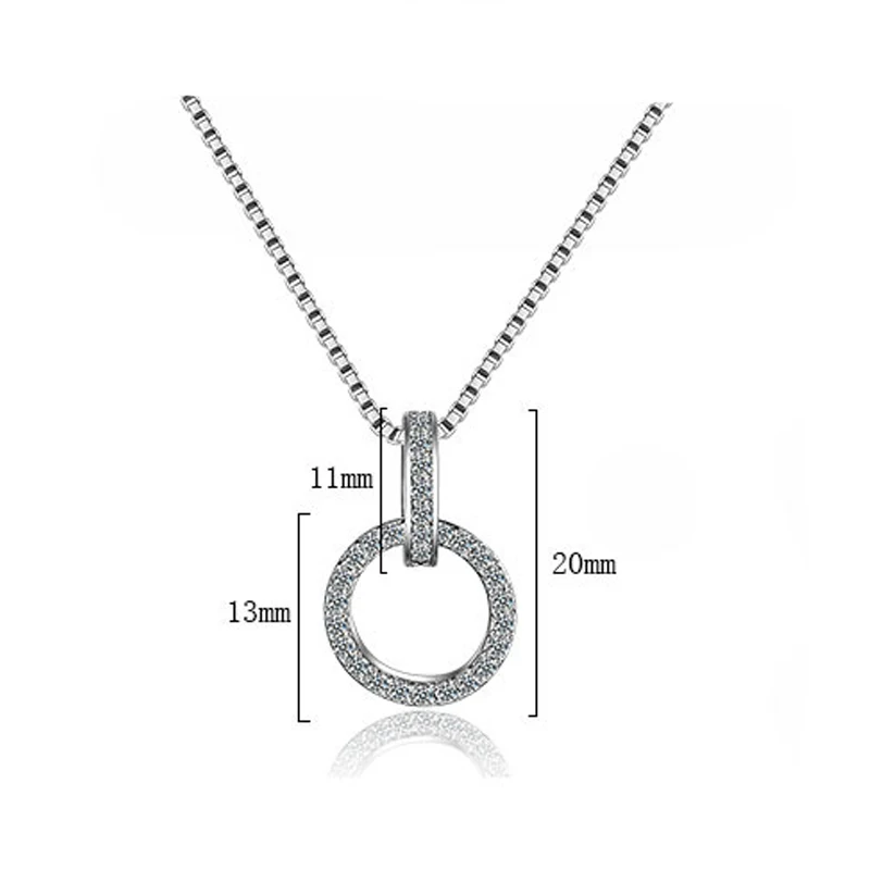 simple necklace women silver 925 jewelry (2)