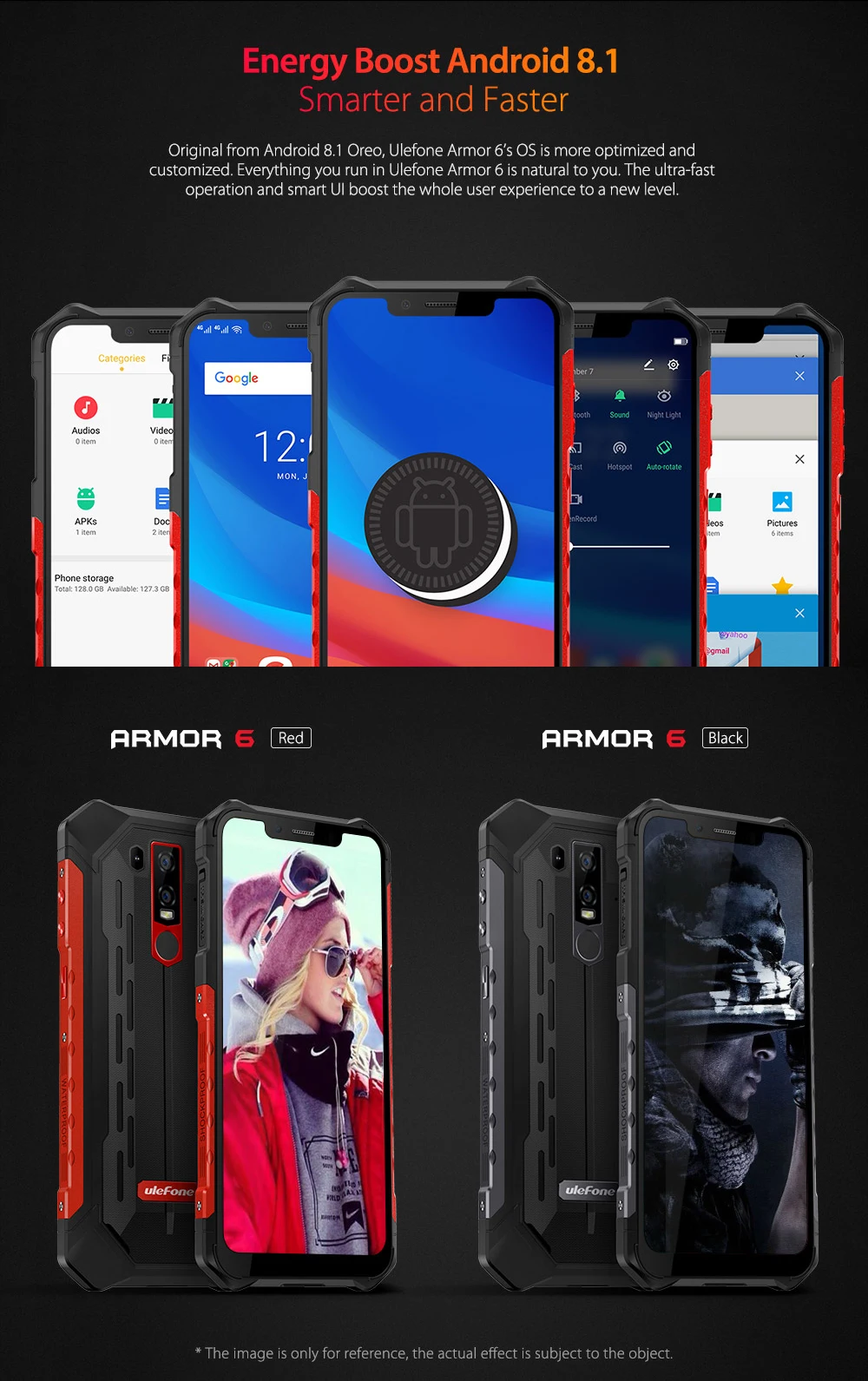 Ulefone Armor 6 IP68 водонепроницаемый мобильный телефон Android 8,1 Helio P60 Octa Core 6GB 128GB Face ID NFC IP69K прочный смартфон