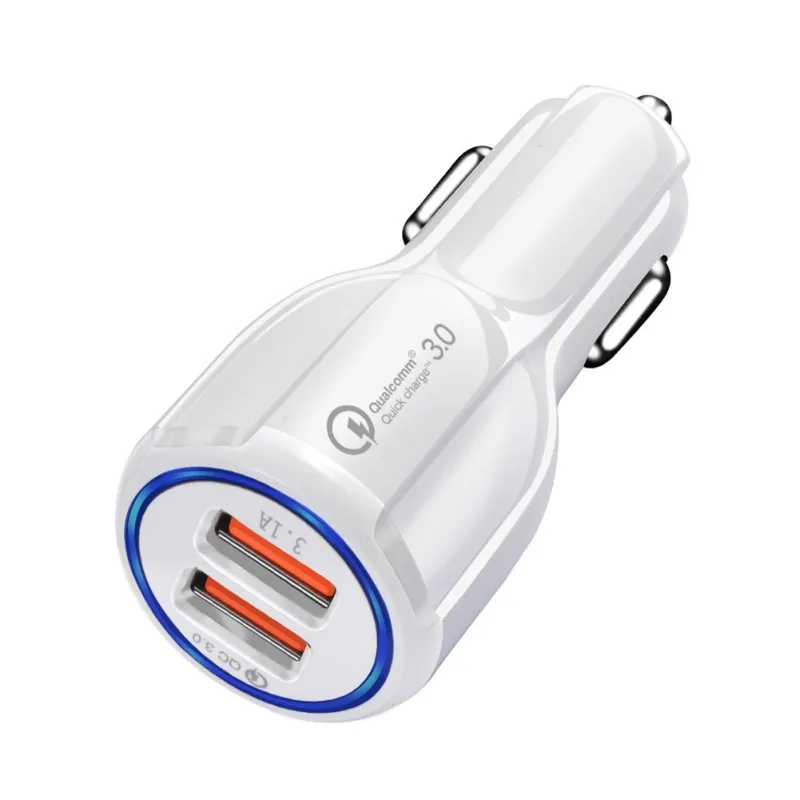 

Car USB Charger Quick Charge 3.0 Mobile Phone Charger 2 Port USB Fast for iPhone Samsung Tablet Charger 3.1A CZ