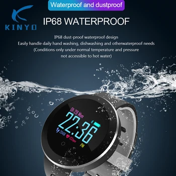 

IP68 waterproof smart band fitness tracker smart bracelet heart rate blood oxygen monitoring weather forecast sports wristband