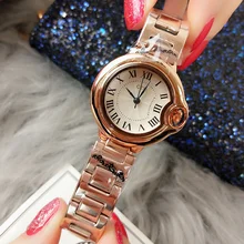 Luxury Brand Women's Watches Stainless Steel Band Quartz Waterproof Leisure Watch Roman Scale Watch Wrist Watch white ceramics band design mens leisure watch